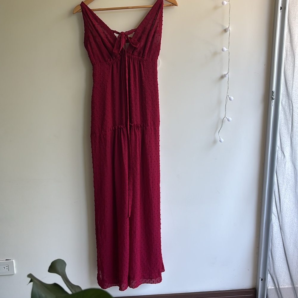 Malia Mills Anastasia belladonna red flock dress S